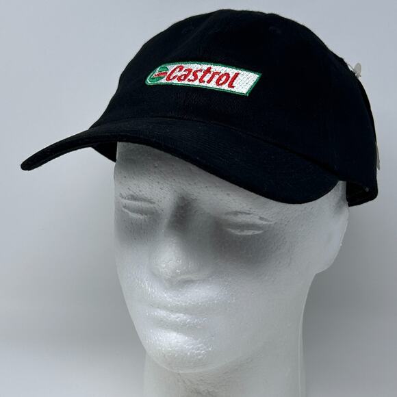 Castrol Oil Dad Hat Baseball Cap Mechanic Auto Repair Black Strapback 6 Panel - Picture 9 of 9